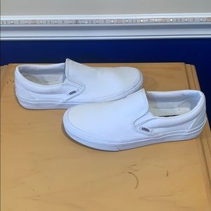 White Slip on Vans